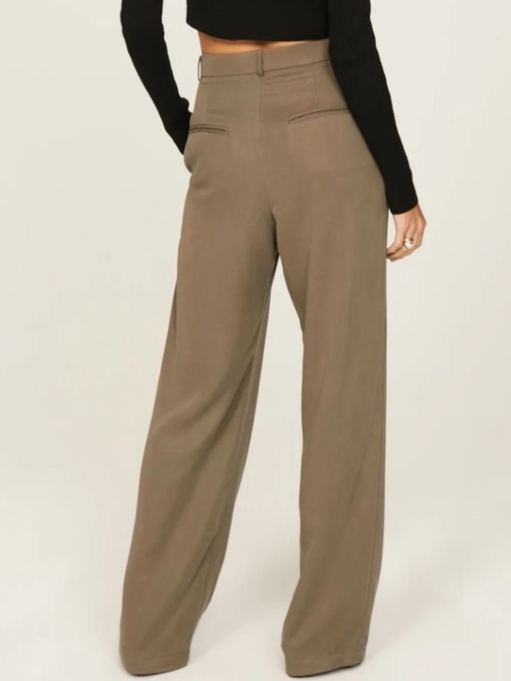 Reformation.. Mason Pants/ Size 6 / Color Tan - Picture 2 of 6